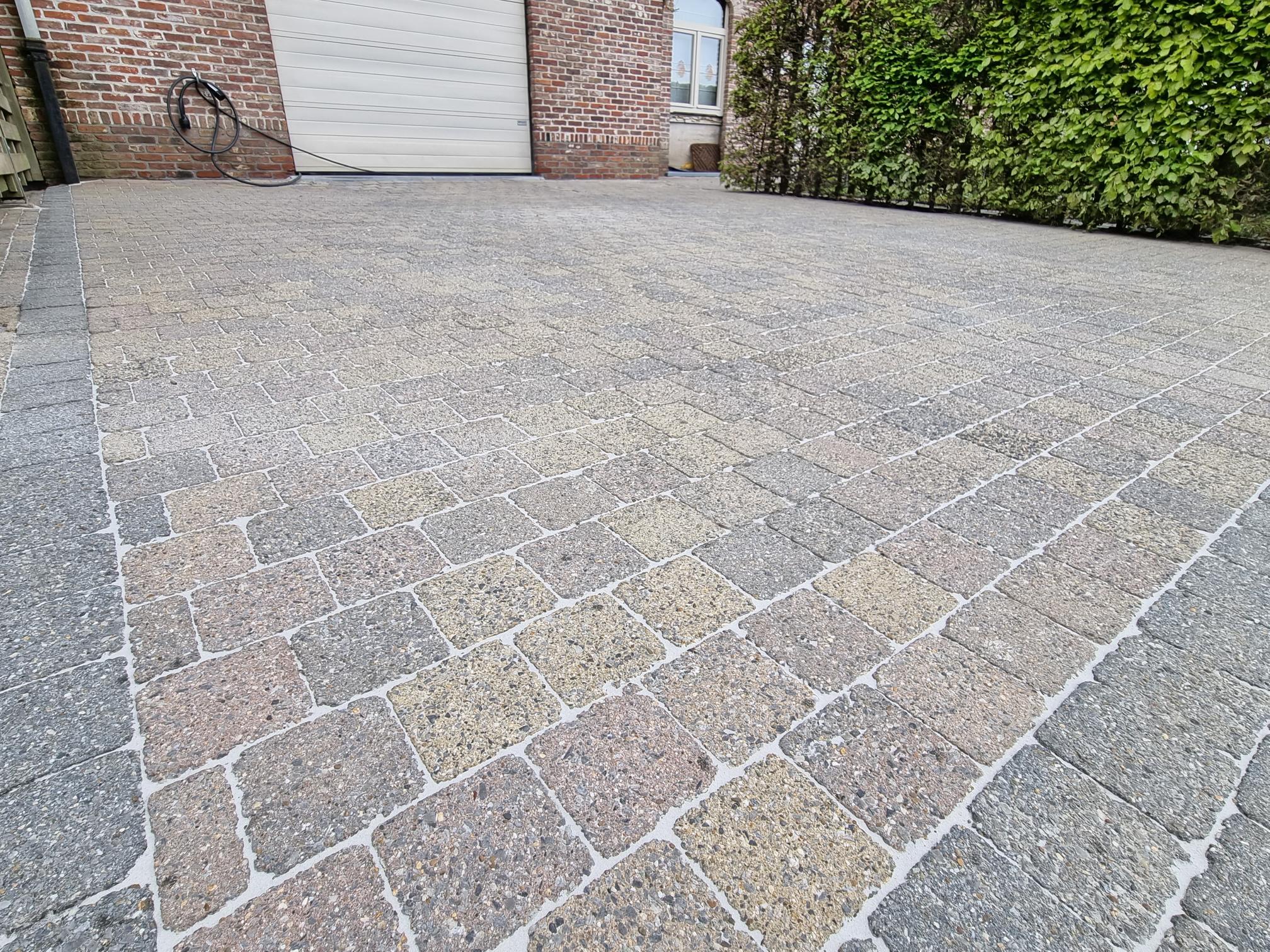 Betonklinkers invoegen